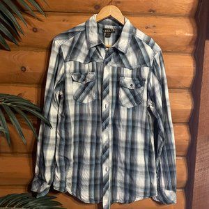 Helix Men's button front shirt size large